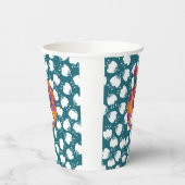 Zwarte dameskleurige ballonnen ventilatorpatroon B Papieren Bekers (Links)