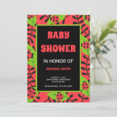 Zwarte damestoornis in baby shower kaart (Staand voorkant)