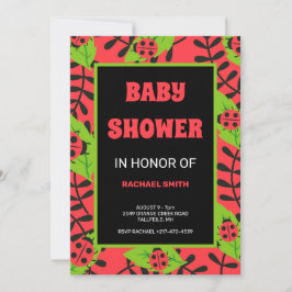 Zwarte damestoornis in baby shower kaart