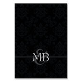 Zwarte dameszijden roos trouwtentenkaarten kaart (Achterkant)