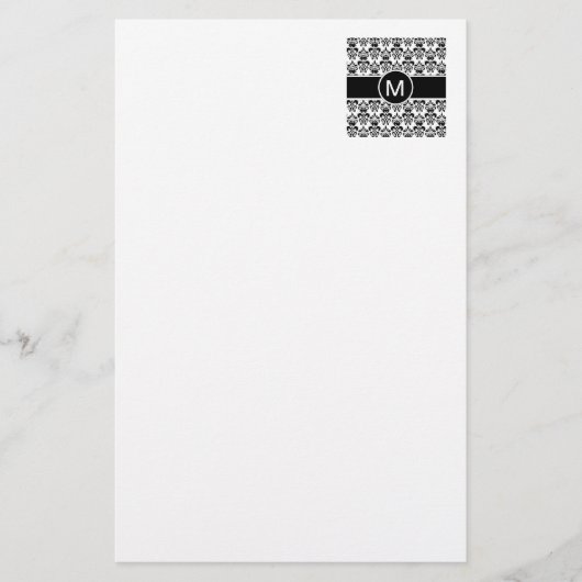 Zwarte damp briefpapier (Voorkant)