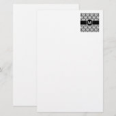 Zwarte damp briefpapier (Voorkant / Achterkant)