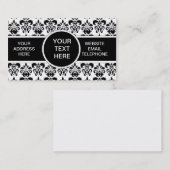 zwarte damp visitekaartje (Voorkant / Achterkant)