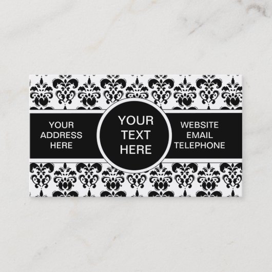 zwarte damp visitekaartje (Voorkant)