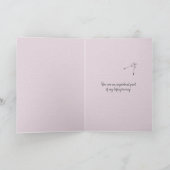 Zwarte dandelion bedankt kaart (Binnen)