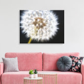 Zwarte Dandelion Canvas Afdruk (Insitu (Woonkamer))