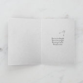 Zwarte dandelion gelooft inspiratie kaart (Binnen)