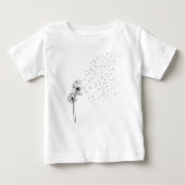 Zwarte Dandelion T-Shirt (Voorkant)