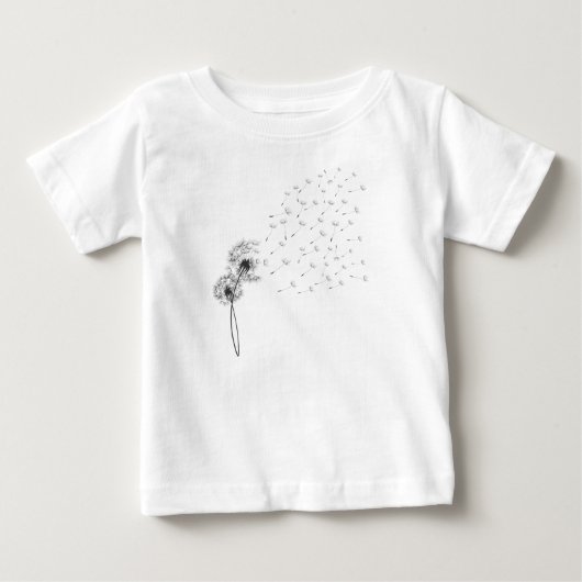 Zwarte Dandelion T-Shirt (Voorkant)