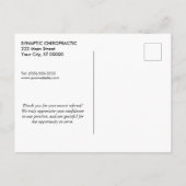 Zwarte dank voor verwijzingschiropractisch Briefka Briefkaart (Achterkant)
