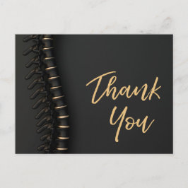 Zwarte dank voor verwijzingschiropractisch Briefka Briefkaart