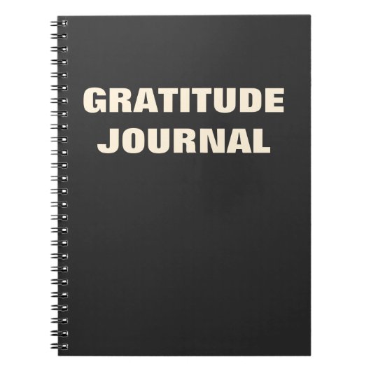 Zwarte dankbaarheid tijdschrift Motivatie Quote Notitieboek (Voorkant)