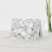 Zwarte Dankbare Moderne Kalligrafie Fotobruiloft Bedankkaart (Achterkant)