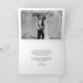 Zwarte Dankbare Moderne Kalligrafie Fotobruiloft Bedankkaart (Binnen)