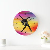 Zwarte danser Silhouette op Abstracte achtergrond Grote Klok (Huis)