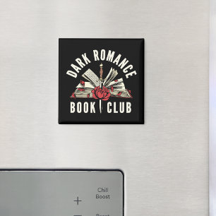 Zwarte Dark Romance Boek Club Bloem Cadeau Magneet