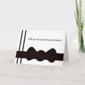 Zwarte Das Junior Bruidsjonkers Kaarten (Voorkant)