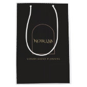 Zwarte Das Luxe Moderne Boog Zakelijk Cadeautas (Voorkant)