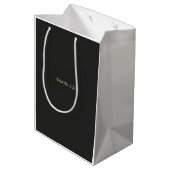 Zwarte Das Luxe Moderne Boog Zakelijk Cadeautas (Achterkant Gekanteld)