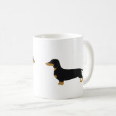 Zwarte Daschund-Mok Koffiemok (Voorkant rechts)