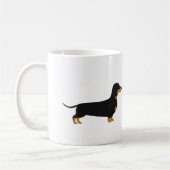 Zwarte Daschund-Mok Koffiemok (Links)