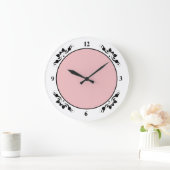 Zwarte decoraties Nummer Gezicht Kleurrijke Achter Grote Klok (Huis)