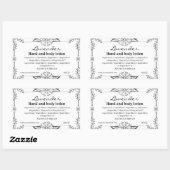 Zwarte decoratieve frame witte achtergrond label (Vel)