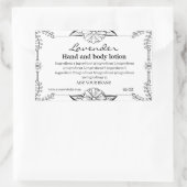 Zwarte decoratieve frame witte achtergrond label (Tas)