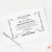 Zwarte decoratieve frame witte achtergrond label (Envelop)