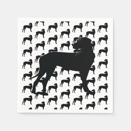 Zwarte Deen, Grote Hond Servet (Voorkant)