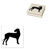 Zwarte Deen Hond Rubberstempel (Gestempeld)