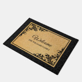 Zwarte Dekker en deurmat (Schuin)