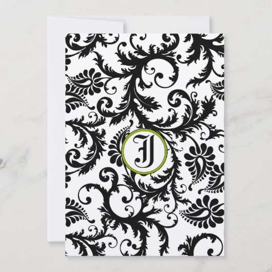  zwarte demper met Apple Green Vines Kaart (Achterkant)