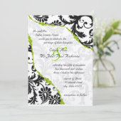  zwarte demper met Apple Green Vines Kaart (Staand voorkant)