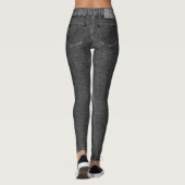 Zwarte denim skinny jeans leggings (Achterkant)