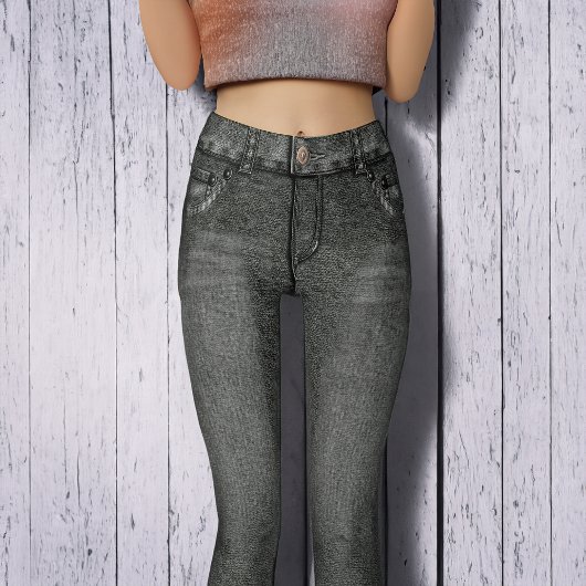 Zwarte denim skinny jeans leggings