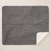 Zwarte denim stof, mode textuur. sherpa deken (Voorkant (horizontaal))