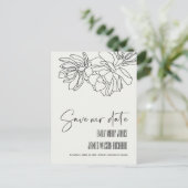 ZWARTE DESERT CACTI SUCCULENT SKETCH BEWAREN DE DA AANKONDIGINGSKAART (Staand voorkant)