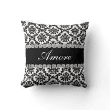 ZWARTE DESIGN DAMASKBling-look Pillow AMORE-cad