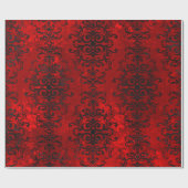 Zwarte Design met schuifwiel op rode schaduwen Cadeaupapier (Vlak)