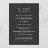 Zwarte details kaart zwart-wit minimalist (Voorkant)