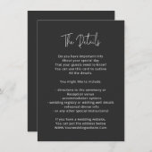 Zwarte details kaart zwart-wit minimalist (Voorkant / Achterkant)