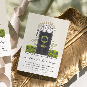 Zwarte deur-feestdag kaart