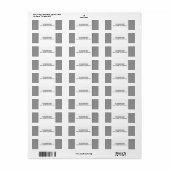 Zwarte diagnostische feestdag etiket (Full Sheet)