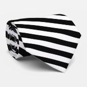 Zwarte diagonale streep - stropdas (Opgerold)