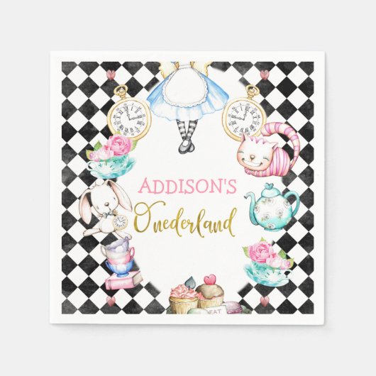 Zwarte diamant Alice in het binnenland op 1 verjaa Servet (Voorkant)