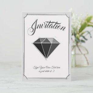 Zwarte diamant edelsteen sieraden. kaart