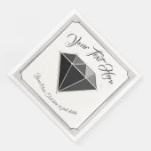 Zwarte Diamant Edelsteen Sieraden Servet (Hoek)