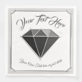 Zwarte Diamant Edelsteen Sieraden Servet (Voorkant)