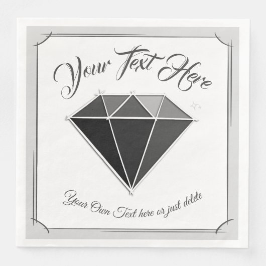 Zwarte Diamant Edelsteen Sieraden Servet (Voorkant)